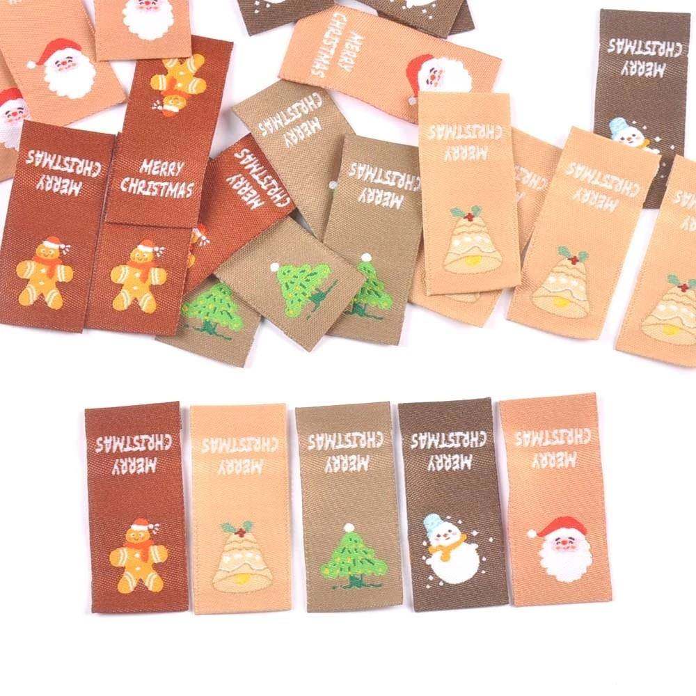 圣诞服装领标老人树雪人彩色折边布标DIY布贴服饰标签50个/包,商业/办公家具,服装标签,淘宝优惠券,粉丝福利购,淘宝优惠卷