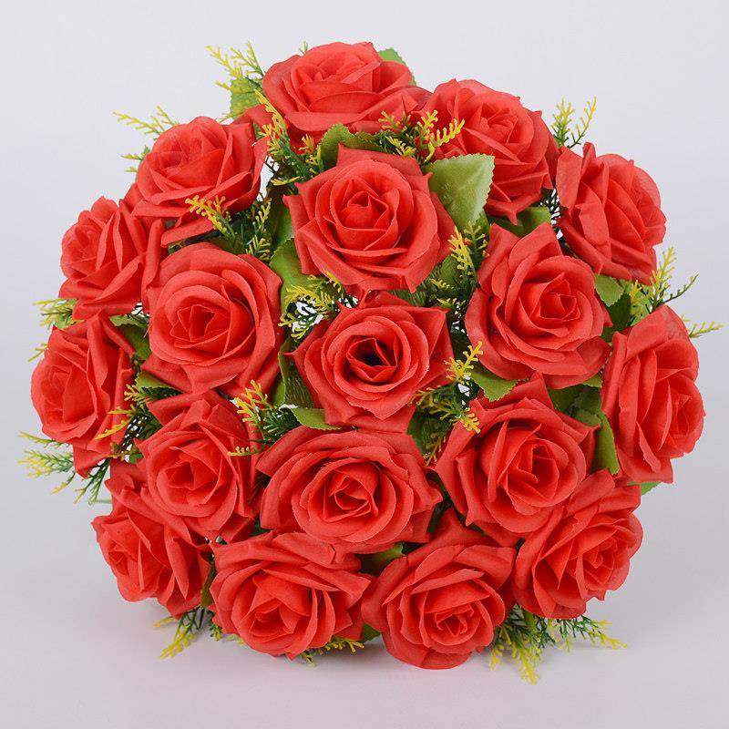 18头模拟玫瑰花束卷曲玫瑰新娘花束婚礼拱门丝绸花假花塑料花干花,家居饰品,仿真花/假花,淘宝优惠券,粉丝福利购,淘宝优惠卷