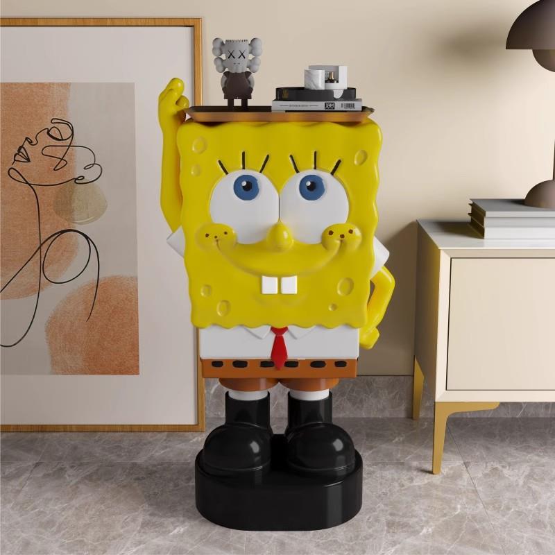 海绵宝宝手办电视柜旁边装饰品创意床头迎宾玄关落地大型摆件大号