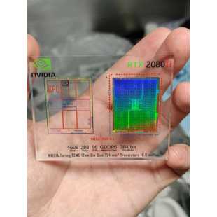 NVIDIA GPU显卡核心晶圆摆件 RTX2080Ti