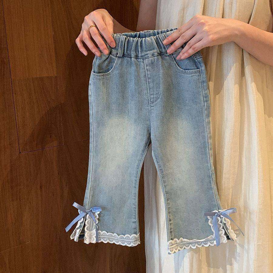 女童牛仔裤牛仔开叉2025新款花边秋季喇叭裤宝宝长裤洋气儿童,童装/婴儿装/亲子装,儿童牛仔裤,淘宝优惠券,粉丝福利购,淘宝优惠卷