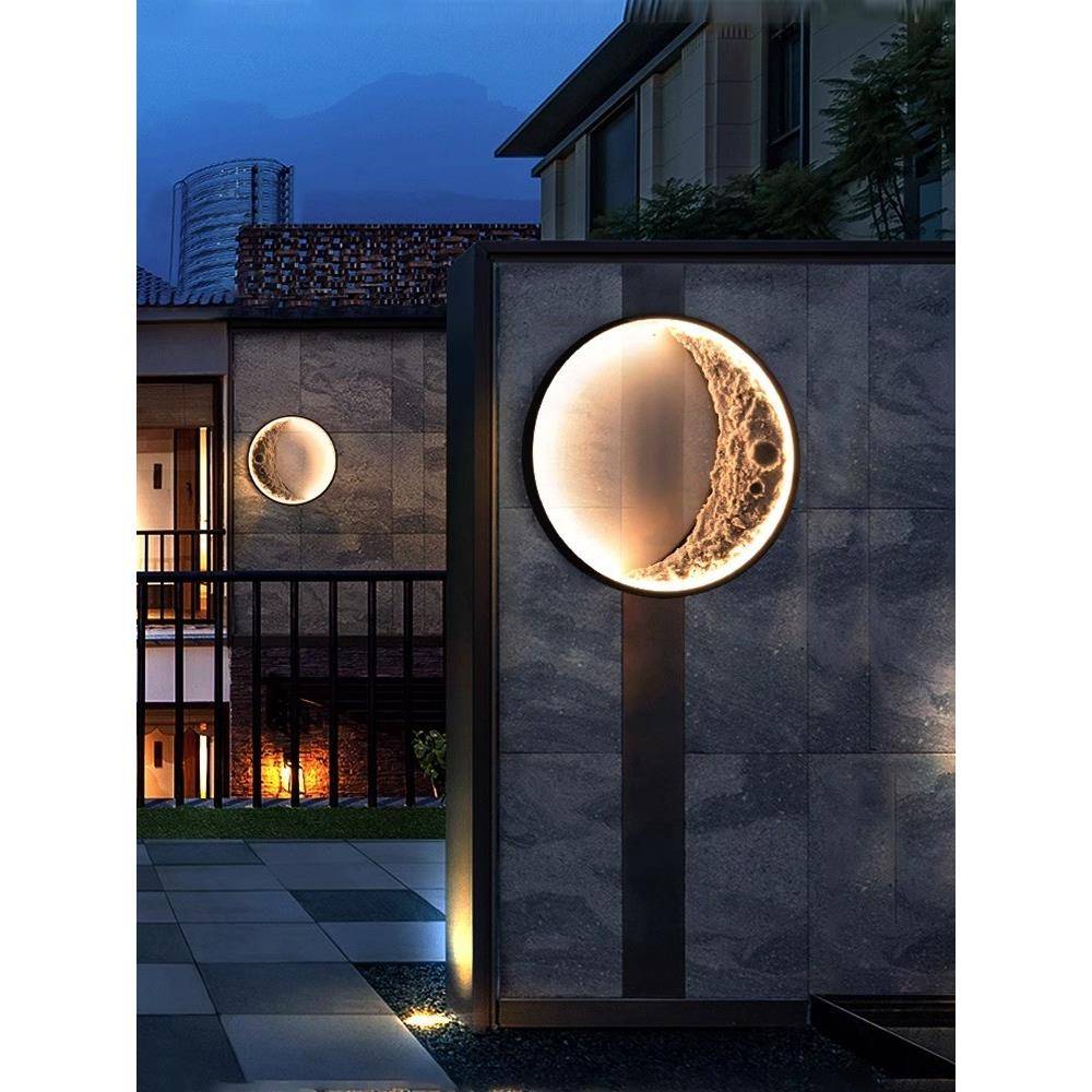 壁灯户外防水别墅室内外露台花园景观外墙庭院阳台月牙太阳能壁灯