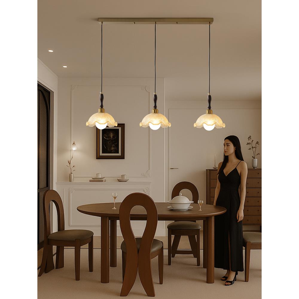 中世纪风格餐厅吊灯法式覆古三头吊灯高端小吊灯壁灯酒吧岛台灯