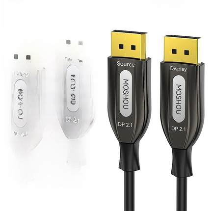 魔兽2.1版OM4光纤DP线电脑显卡视频线8K@120Hz 4K@240Hz 2K@360Hz