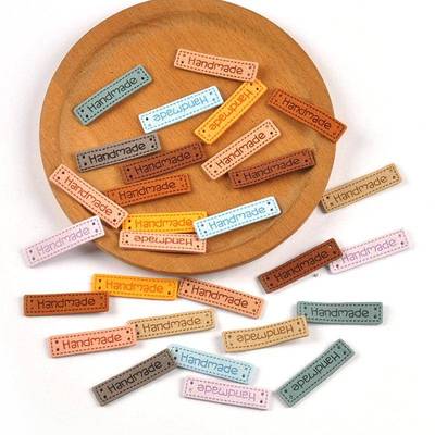 韩国绒Handmade手工制作布标布贴服饰包包围巾DIY标签铭牌20个