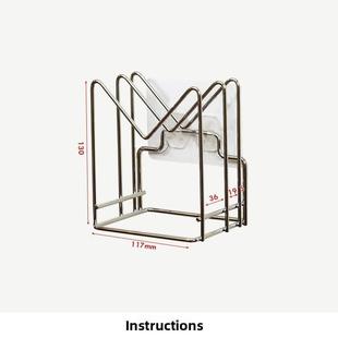 厨房置物架砧板架菜板架壁挂式免打孔收纳架锅盖架刀架一体多功能