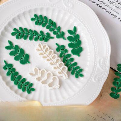 网红方糖叶花环叶香木叶切触小新鲜蛋糕烘烤DIY塑料模具