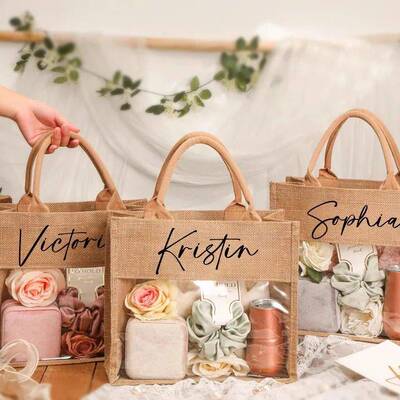 Personalized GiftBag定制名字婚礼新娘伴娘礼物袋单身派对礼品包