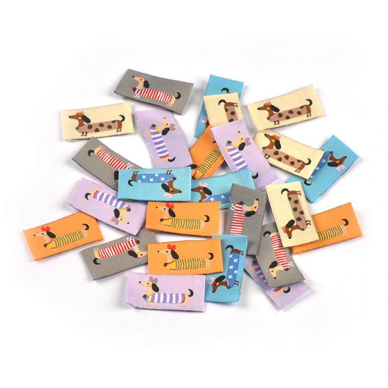 50个小狗图案标签衣服服装领标手工制作折边布标DIY布贴服饰标签,纺织面料/辅料/配套,洗唛/洗涤标/商标,淘宝优惠券,粉丝福利购,淘宝优惠卷