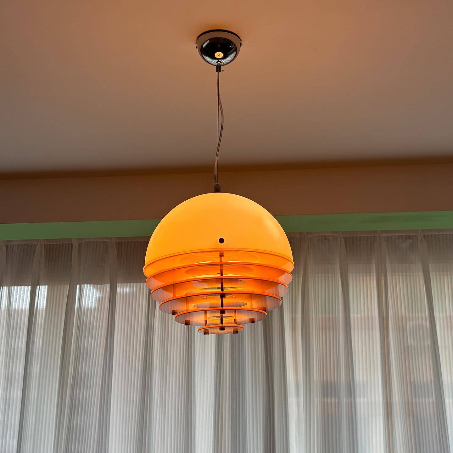 MiLo法式覆古阳台灯夕阳吊灯落日灯氛围感装饰灯玄关餐厅圆球灯具