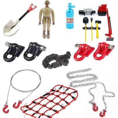 莽牛仿真RC遥控攀爬越野车金属铁铲链油箱人偶外观升级改装心情件