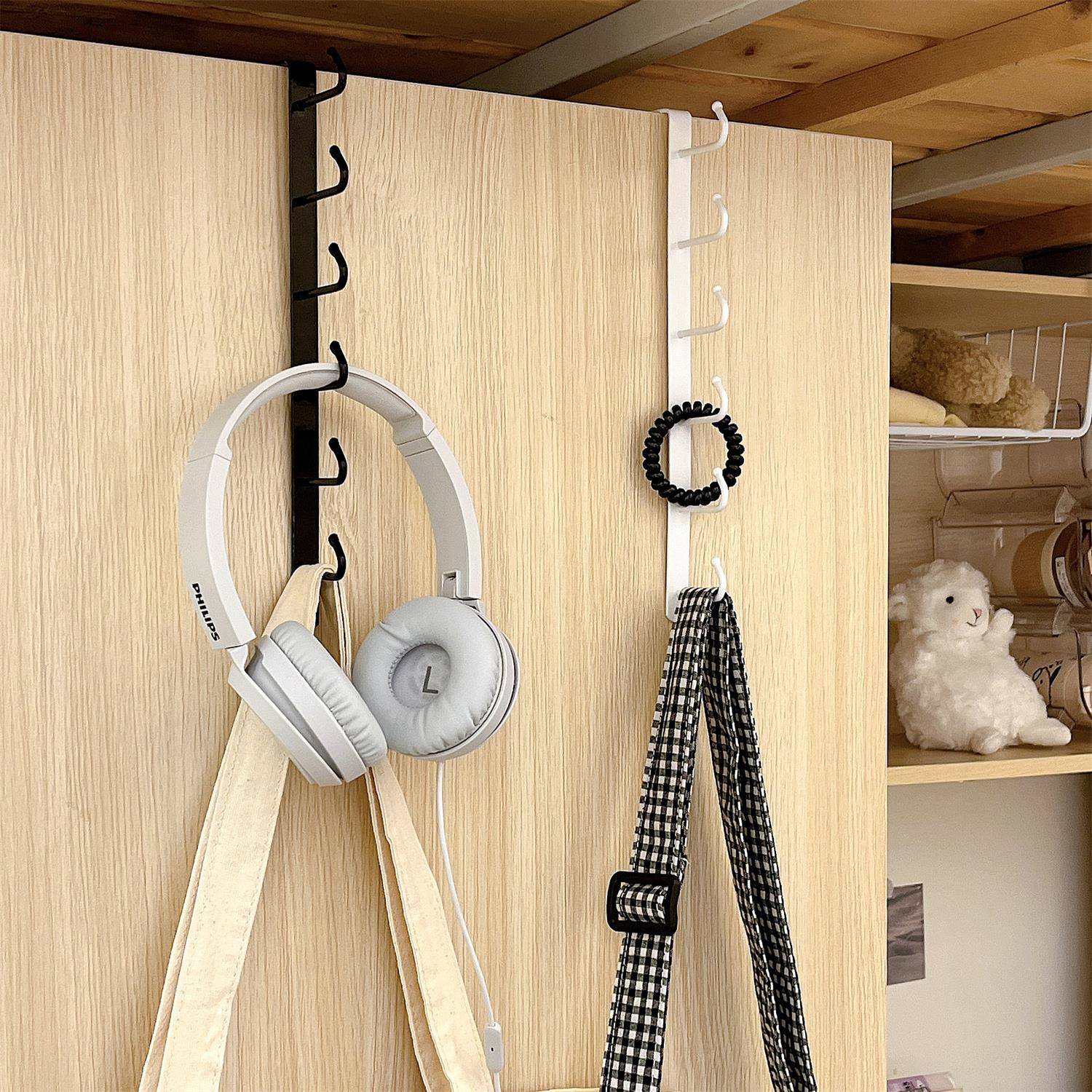 门后挂钩免打孔长排挂衣架宿舍衣柜书包帽子衣服挂架墙上收纳钩子