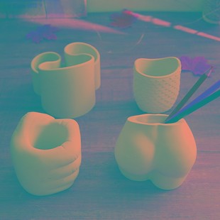 DIY水晶滴胶树脂收纳花瓶拳头笔筒摆台水泥混凝土石膏硅胶模具