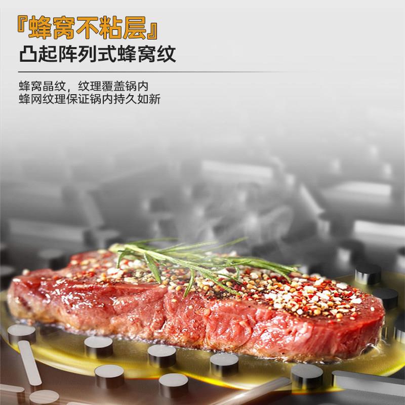 当QJsg家手持电炒锅不锈钢蜂窝不沾锅功能料理锅炒菜蒸煮煎多惠用