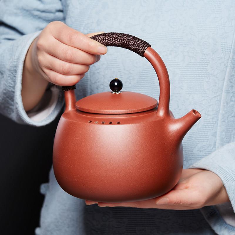 宜兴紫砂壶提梁煮茶壶晶炉围ZH-1200-明炉泡水茶壶炭火炉火家黑用