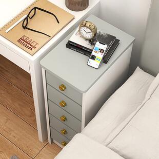 迷你床头柜书桌边柜超窄款粉色儿童加高斗柜小尺寸定制15/20/25cm