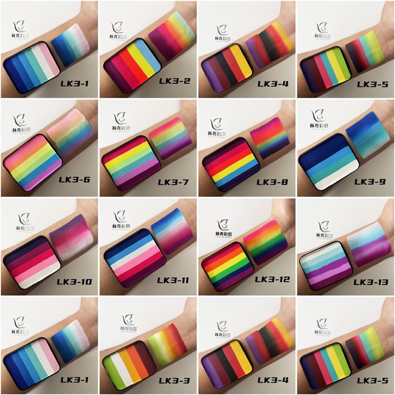 林克彩虹儿童面部彩绘颜料30克人体面部彩绘膏无毒易清洗色彩丰富