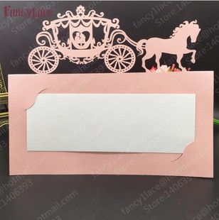 30片/包马车新人结婚席位卡婚礼嘉宾桌卡 个性创意桌牌婚宴座位卡