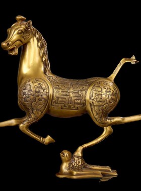 铜马摆件马踏飞燕摆件生肖马家居办公室招财马装饰大小号开业礼品