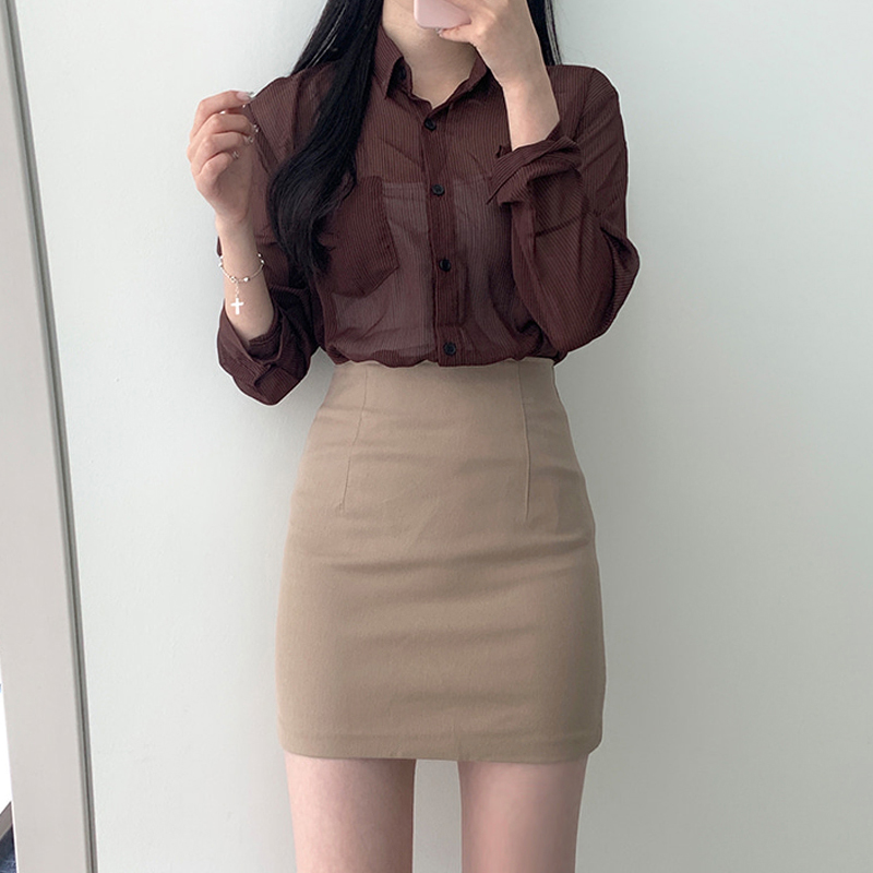 黑色高腰包臀裙半身裙春秋裹裙修身显瘦半裙紧身短裙一步裙包裙女