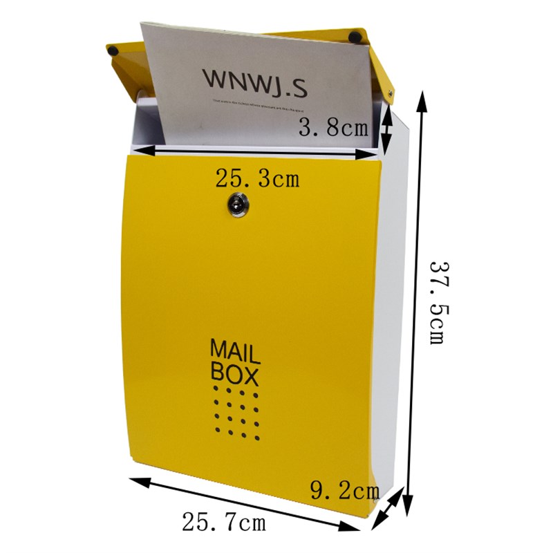 室外防雨水别墅信箱挂墙简约办公信报收纳箱邮筒装饰大口子快递袋