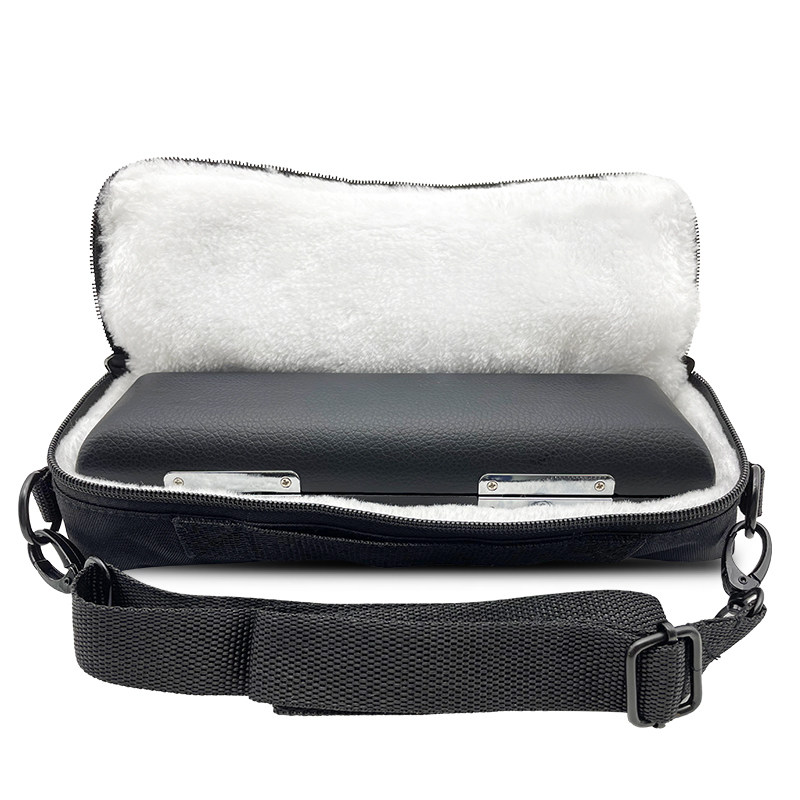 乐器短笛收纳盒子便携箱包皮革木质随行箱子皮U笛子轻体椭圆盒