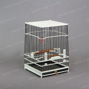 新款方印鸟笼塑料鸟笼塑钢洗澡笼绣眼贝子玉鸟小黑白丝雀杂雀