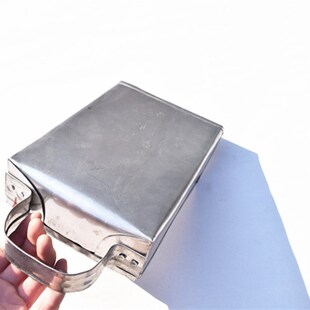 304不锈钢簸箕无磁撮箕加厚带后面手柄物料螺丝小簸箕垃圾铲畚斗