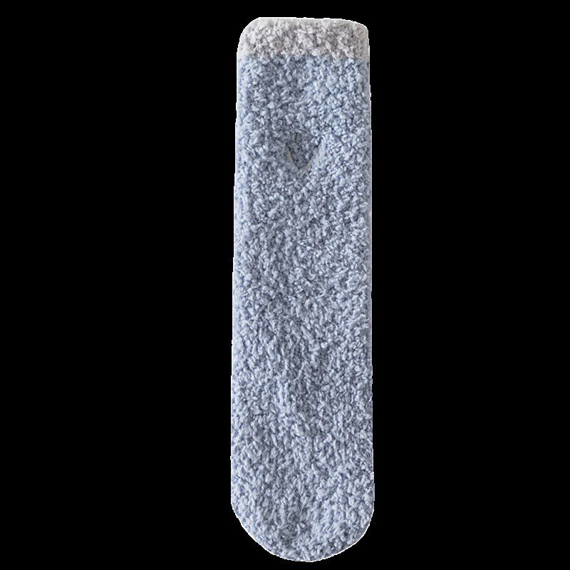 珊瑚绒袜子男女童中筒袜加厚保暖地板袜秋冬宝宝长筒睡眠袜亲子袜