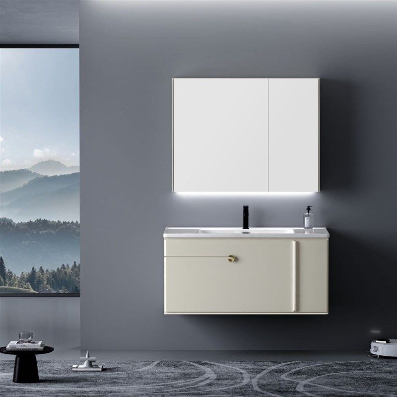 浴室柜组合一体陶瓷盆卫生间厕所洗手脸盆洗漱台落地现代