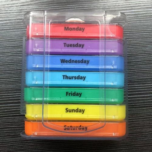 28格药盒七彩药盒抽屉药盒一周药盒28格七天药盒塑料药盒量大优惠