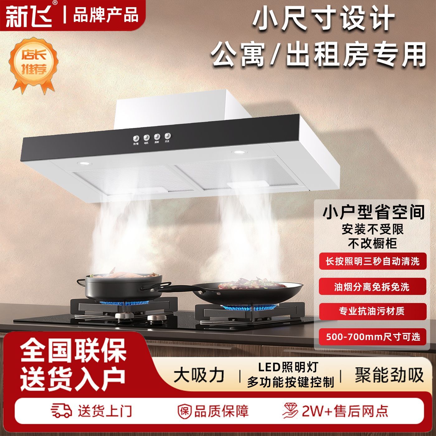新飞小型抽油烟机顶吸式5