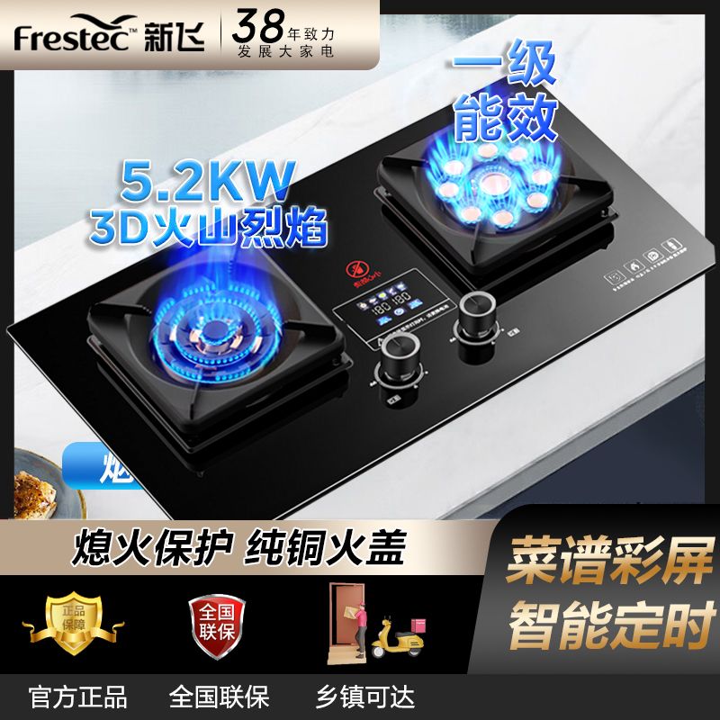 新飞煤气灶双灶头家用台