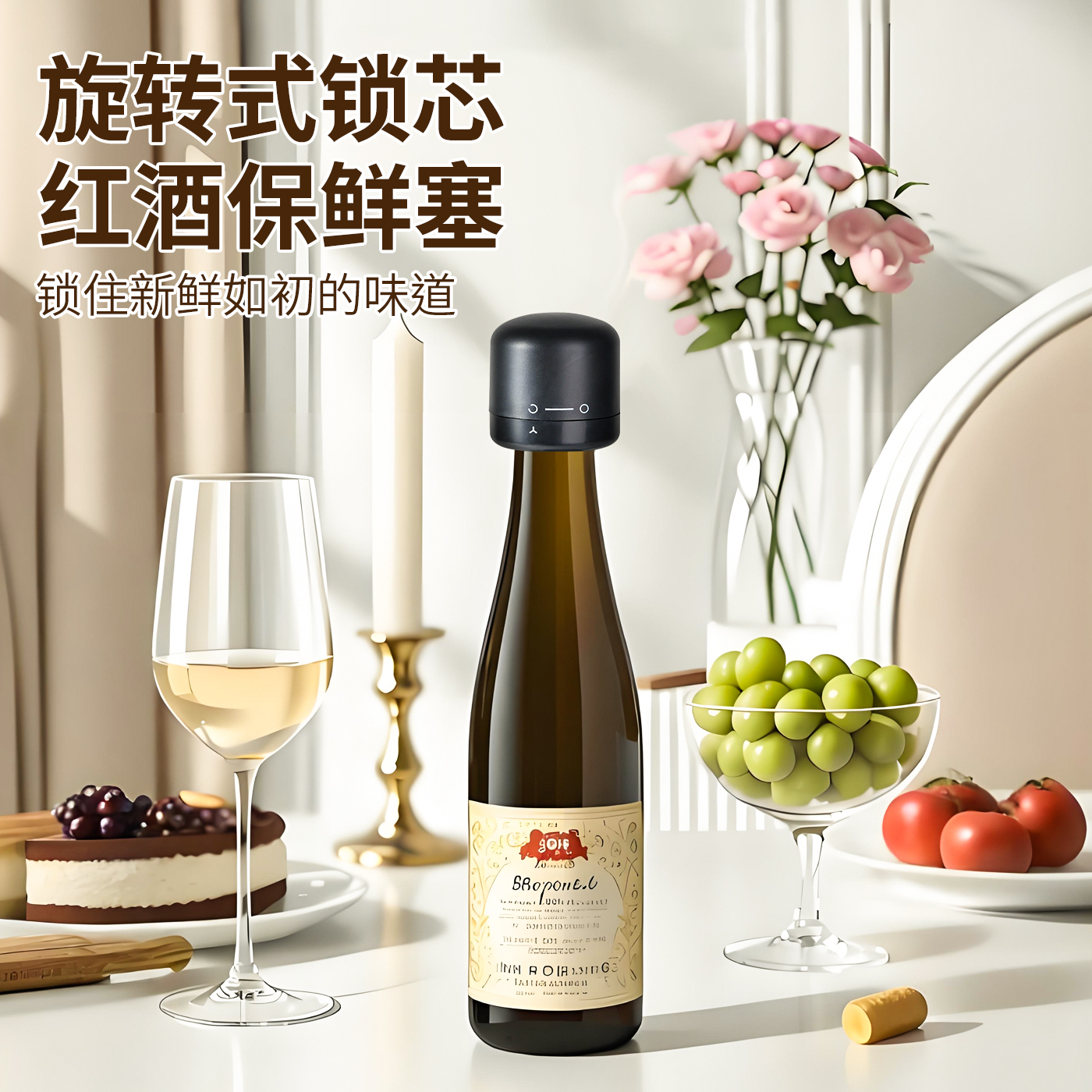 红酒瓶塞红酒塞子通用抽真空瓶塞葡萄酒保鲜密封盖封口器保存储存