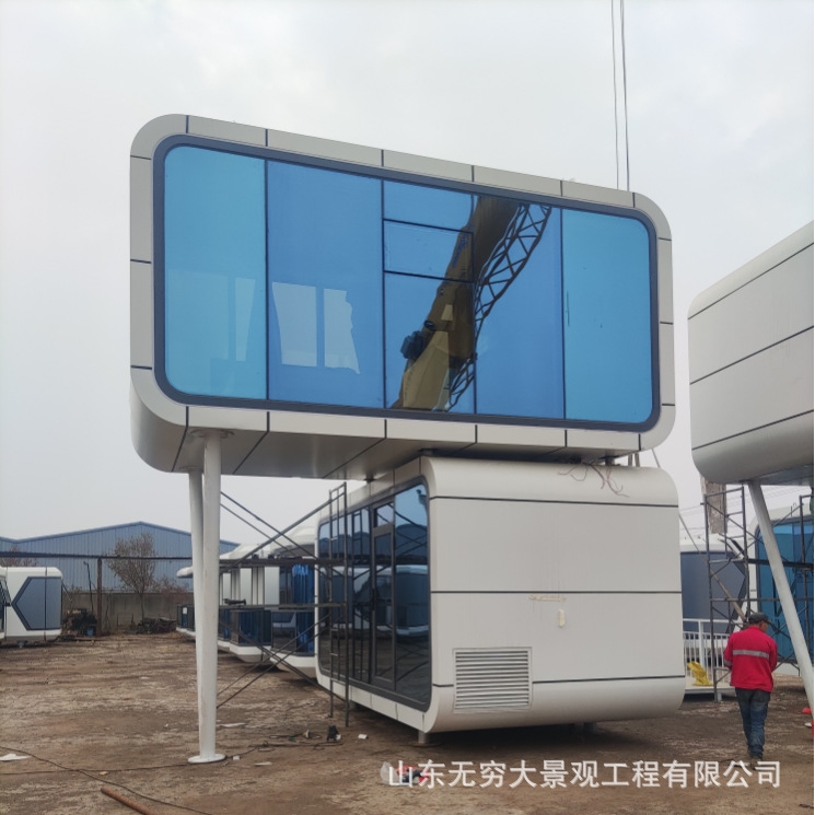 方舱阳光房苹果舱移动房民宿景区露营仓 大型网红太空舱民宿制作