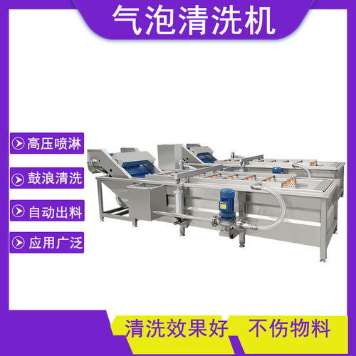 叶菜类净菜清洗机设备蔬菜冲浪清洗风干流水线玉米果蔬气泡清洗机