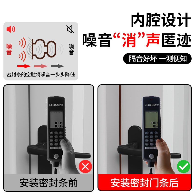 防盗门漏风密封条门缝隔音门贴入户门框防撞静音木门房门减震胶条