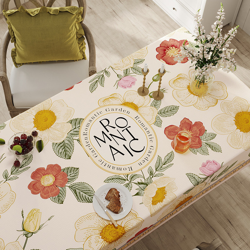 田园风雪尼尔桌布防烫防水餐桌桌布轻奢高级感茶几布圆桌盖布盖巾,居家布艺,桌布,淘宝优惠券,粉丝福利购,淘宝优惠卷