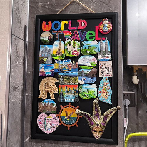 秀艾迪 磁吸冰箱贴装饰摆放小黑板磁吸化妆品收纳板展示架吸磁性