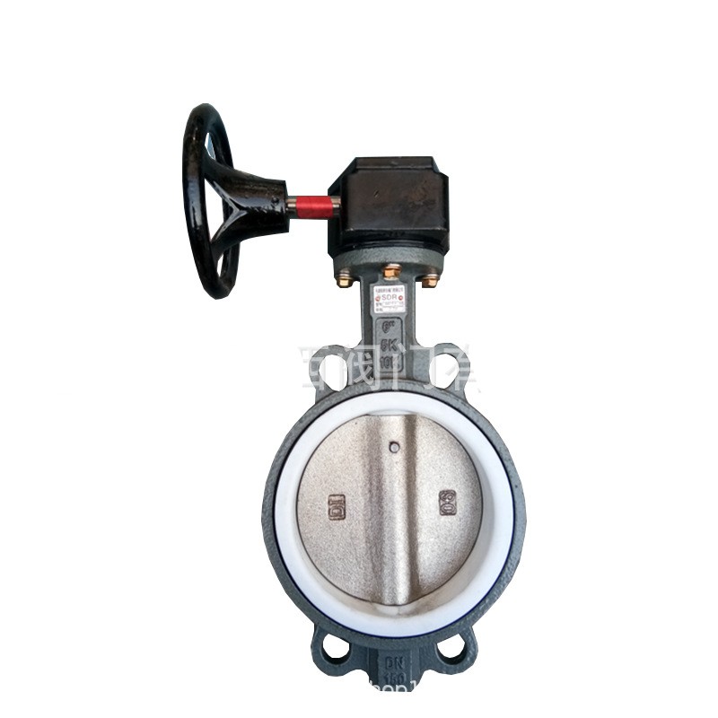 D371F-16C铸钢对夹304板四氟蝶阀DN40-600耐酸碱腐蚀软密封阀门