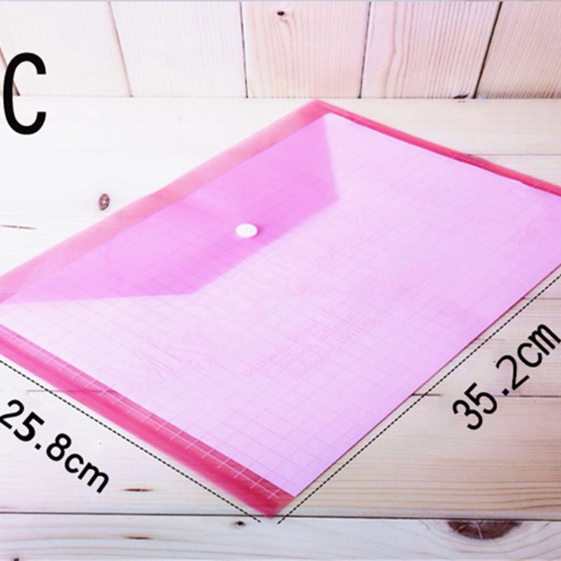 红杰A4 FC文件档案资料收纳袋图纸袋209A18C纽扣袋按扣格子袋20个