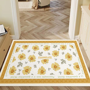 北欧风线条花入户丝圈门垫进门刮土防滑脚垫可自由裁剪柔软脑膜