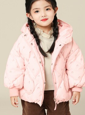 儿童羽绒服短款冬季新宝宝羽绒服女童加厚保暖女孩外套22114