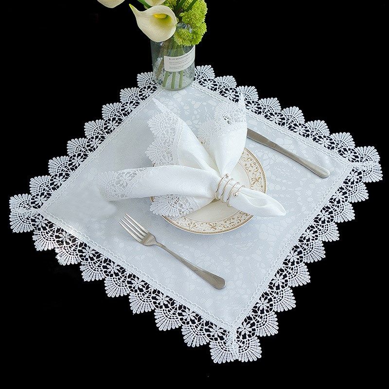 提花白色长方形绣花餐桌布平角尖角桌旗茶几布台布,居家布艺,桌布,淘宝优惠券,粉丝福利购,淘宝优惠卷