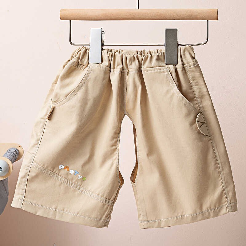 宝宝开裆短裤纯棉夏装男童超薄透气洋气女童休闲中裤裤子夏季开档