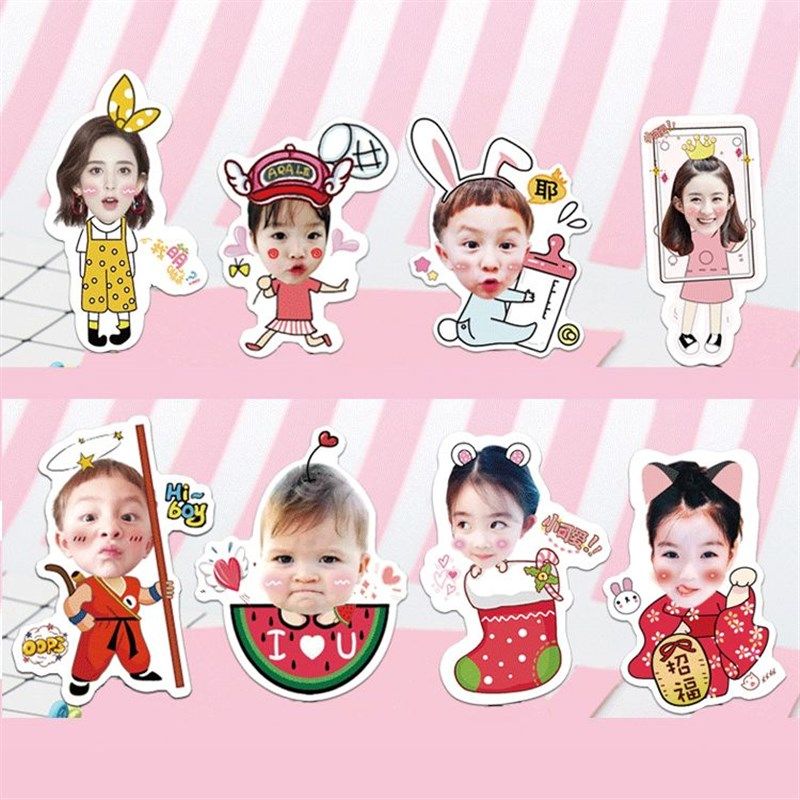 情侣照片钥匙扣定制diy闺蜜书包挂件动漫周边可爱卡通头像亚克力