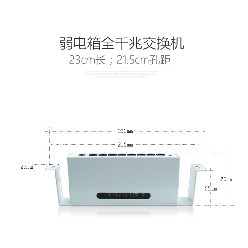 起光通讯竖装式弱电箱模块光纤信息箱5/8口1000M全千兆网络交换机