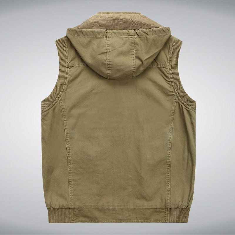 见展车男装多口袋记者摄影户外纯棉马甲休闲大码男钓鱼马夹外套