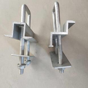 光伏板4*6/4*8双孔中压/边压太阳能专用铝合金压块太阳能板配件