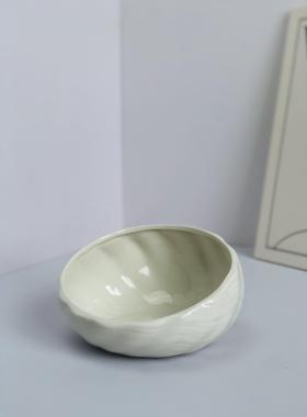 北欧ins入户玄关陶瓷收纳摆件客厅桌面创意装饰高颜值钥匙收纳碗